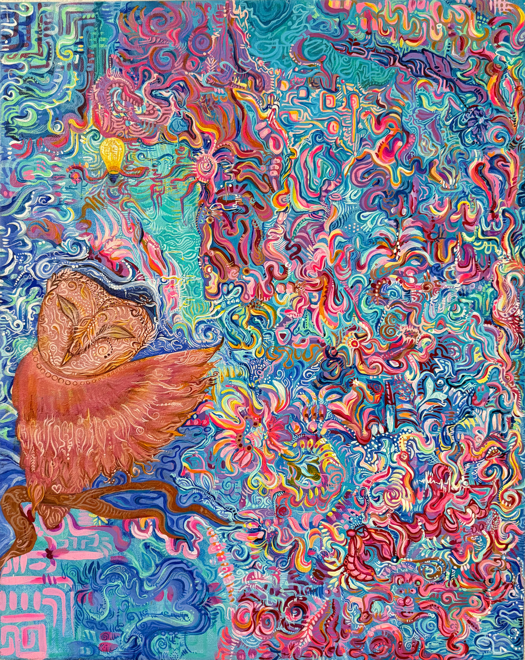 Keeper of the Fractal Forest Painting