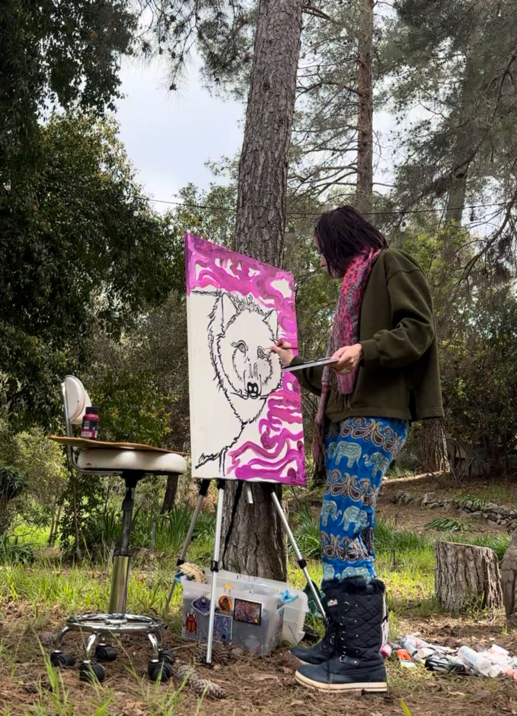 A Wolf Dream Painting