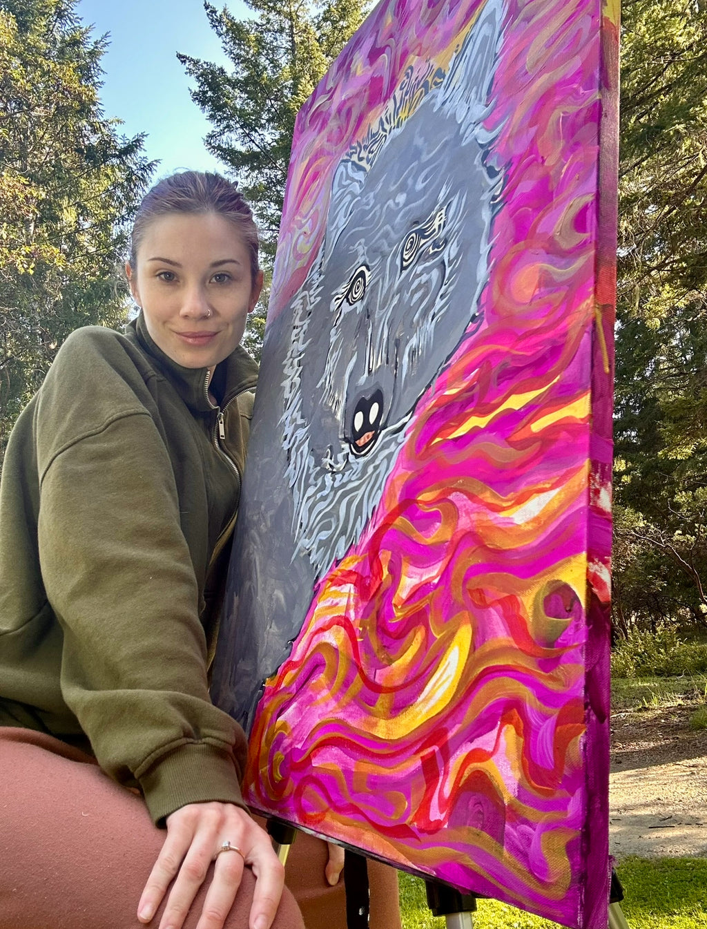 A Wolf Dream Painting