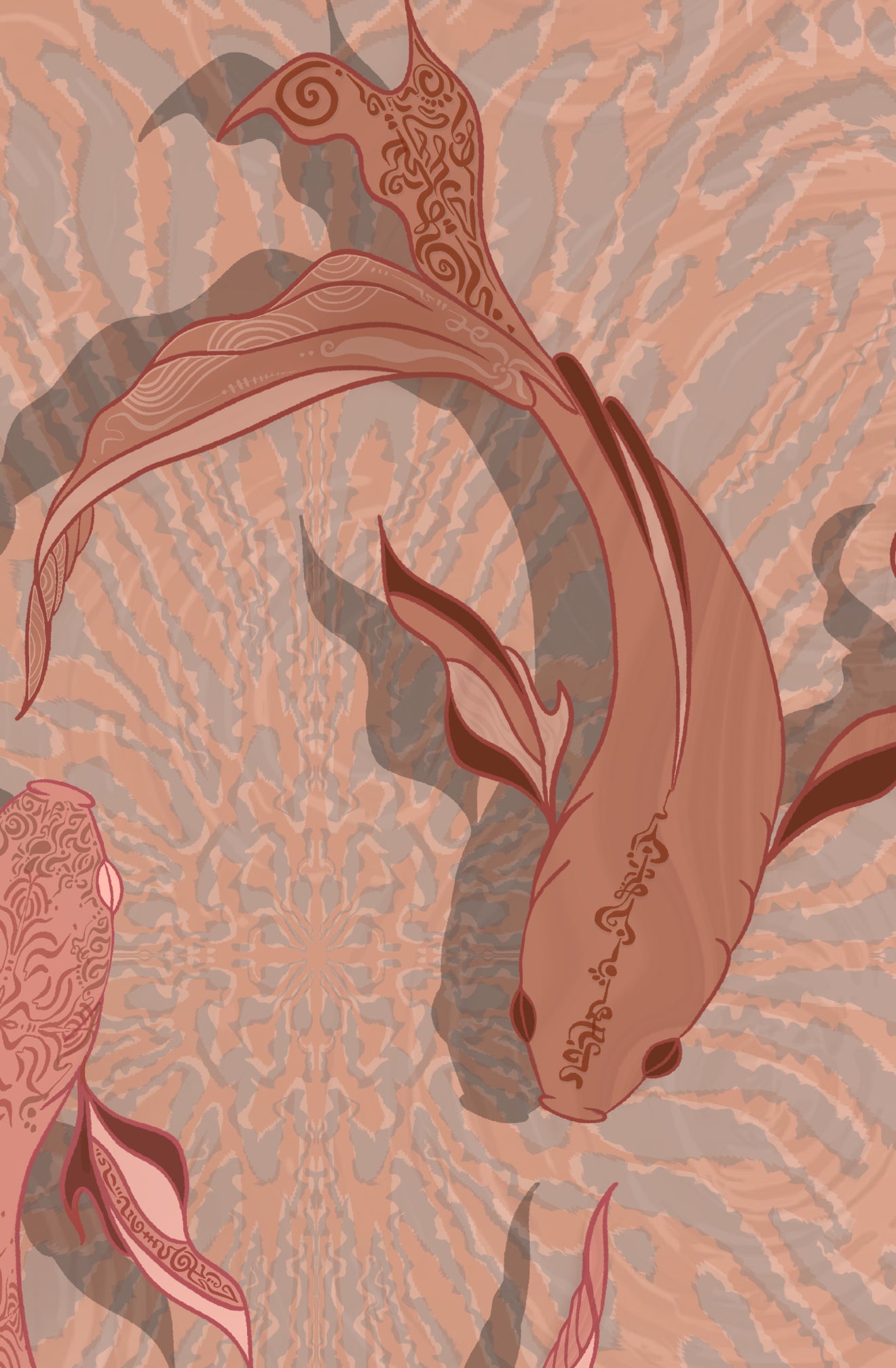 Dance of the Koi Print
