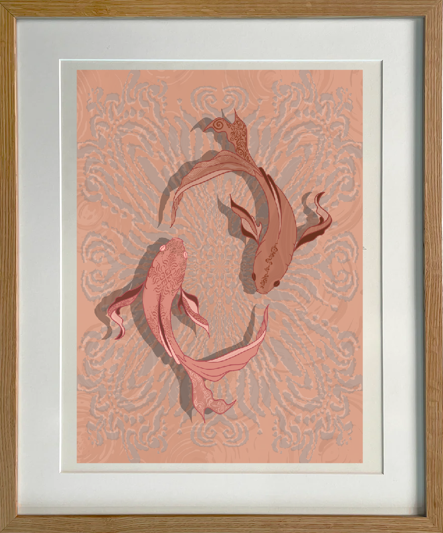 Dance of the Koi Print