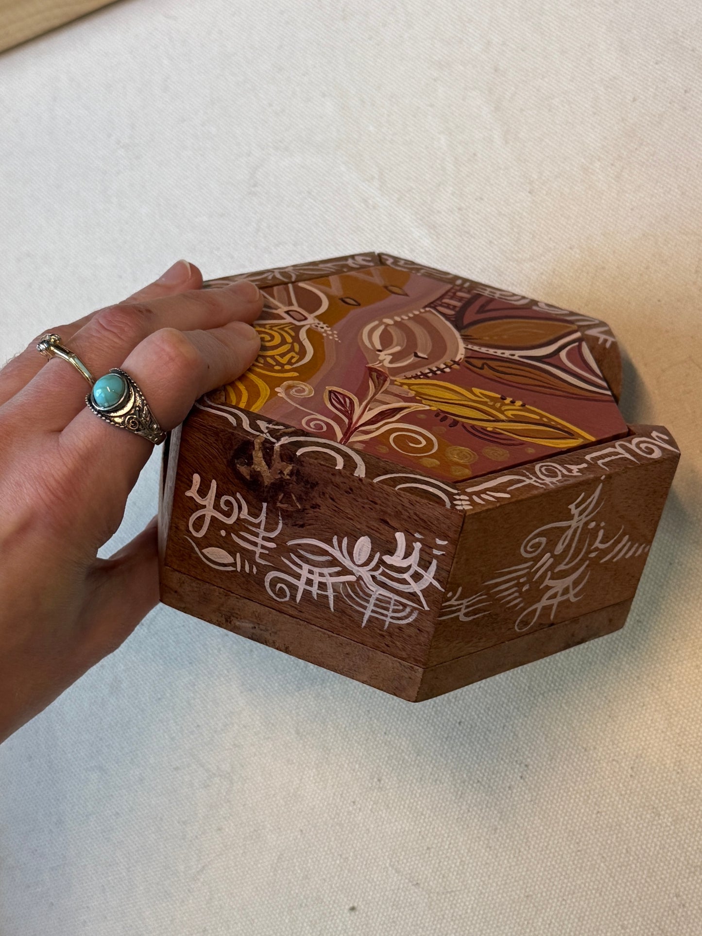 Hand Painted Coaster Set