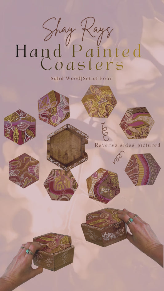 Hand Painted Coaster Set